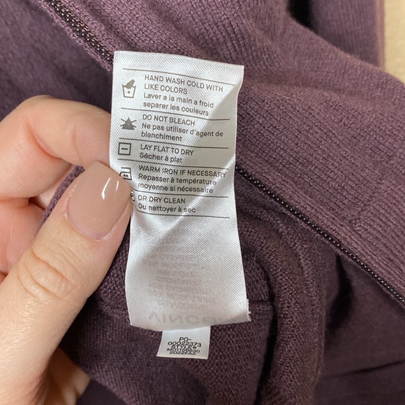 NWT VINCE Men’s Wool Cashmere full zip hooded sweater size small - Picture 9 of 11